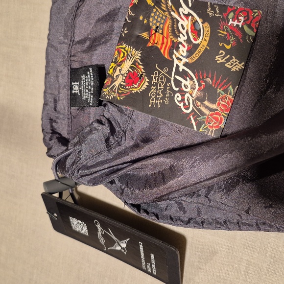 Ed Hardy "Love Kills Slowly" Nylon Parachute Pants - Picture 11 of 13